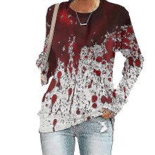 (XXS,COLOR 3)I'm Fine Bloody T-shirt Shirt Bloodstained Shirt Blood Splatter Shirt Halloween Costume