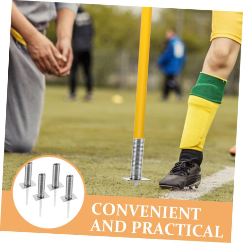 4Pcs Durable Soccer Corner Flag Base with Spring Spike Holder for Stable Field Training 1