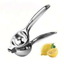 Stainless Steel Manual Citrus Press Lemon Squeezer with Ergonomic Comfort Grip and Heavy Duty Construction