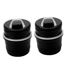 2 Pcs Car Ashtray with Lid and LED Light, Detachable Smokeless Design for Vehicle Home Office