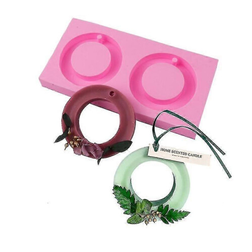(A, Pink) Epoxy Circle Plaster Silic Mold Rey Crafts Home R