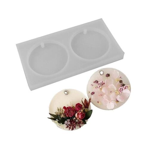 (B, Pink) Epoxy Circle Plaster Silic Mold Rey Crafts Home R 1