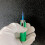 Butane Torch Lighter with Adjustable Flame Control, Durable Metal Refillable Design, 1 Pack Green 2
