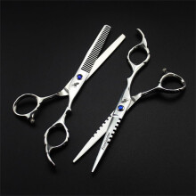 Professional Hair Cutting Scissors Set 6 Inch Stainless Steel with Thinning Shears for Salon and Home