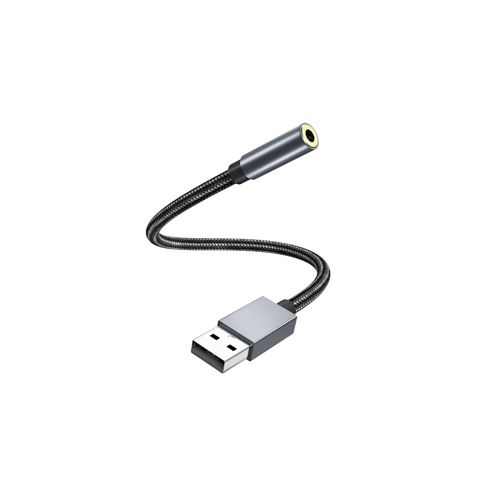 Inf Usb To 3.5 Mm (Female) Audio Adapter Grey 9377112445137