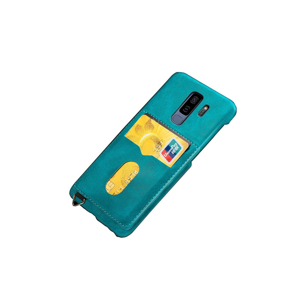Lemans Smart Case With Card Holder For Compatible With Samsung Galaxy S9+ Green 9377112445885