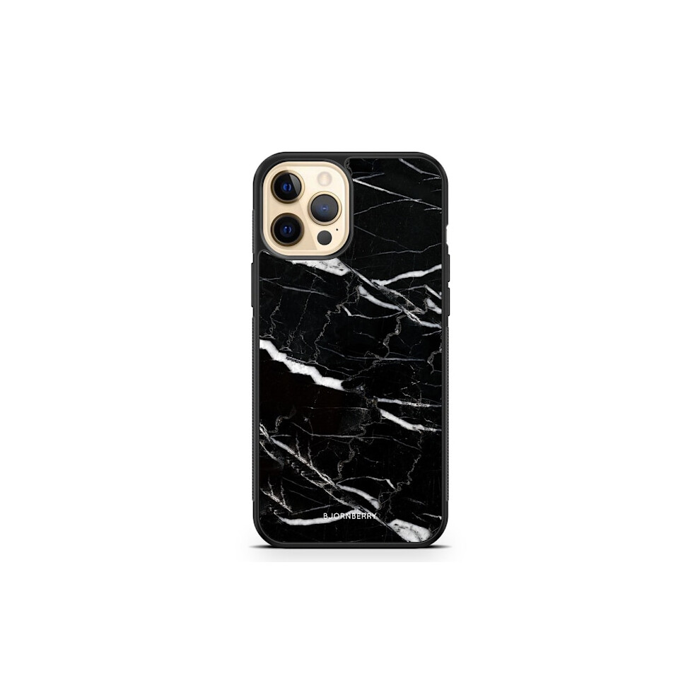 Bjornberry Hard Case Compatible With Iphone 12 Pro Max - Marble Black 9377112445816