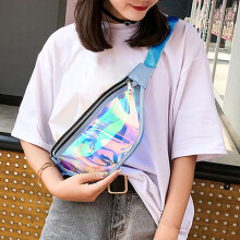 Bag One Shoulder Colorful Waist Bag Transparent Bag Versatile Fashion Chest Bag