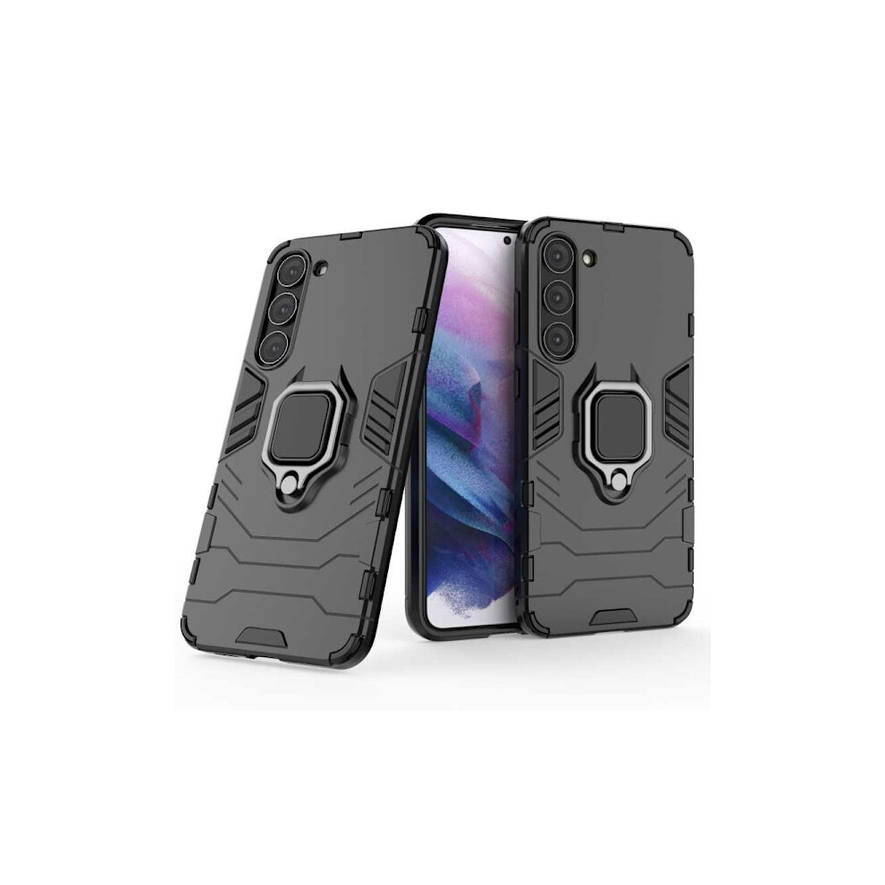 Compatible With Samsung S23 Shockproof Case With Ring Holder Thinarmor Black 9377112446233