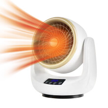 ZToonmas 2 In 1 Heater Fan Combo, Portable Cooling Desk Fan, 1500W Desktop Small Heater Air Circulator Fan 45 Tilt Fan For Indoor Office Home Use