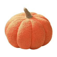 Pumpkin Throw Pillows, Happy Halloween Sherpa Fall Decorative Pumpkin Shaped Pillow Cute 3D Shaped Cushion