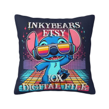 Lilo & Stitch Cartoon Cute Pattern Decorative Cushion Cover, Children's Super Soft Pillowcase Home Soft & Comfortable 18x18 inches (Double-Sided)