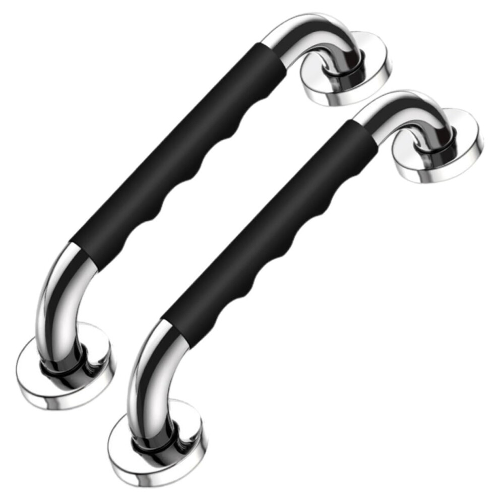 2Pcs 304 Stainless Steel Bathroom Grab Bars with AntiSlip Grip, Shower Safety Handrails for Seniors and Disabled