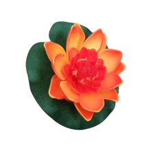 Artificial Simulation Water Lily, 1pc Floating Foam Water Lily with Lily Pad, Compatible with Pond, Garden, Fish Tank Decoration