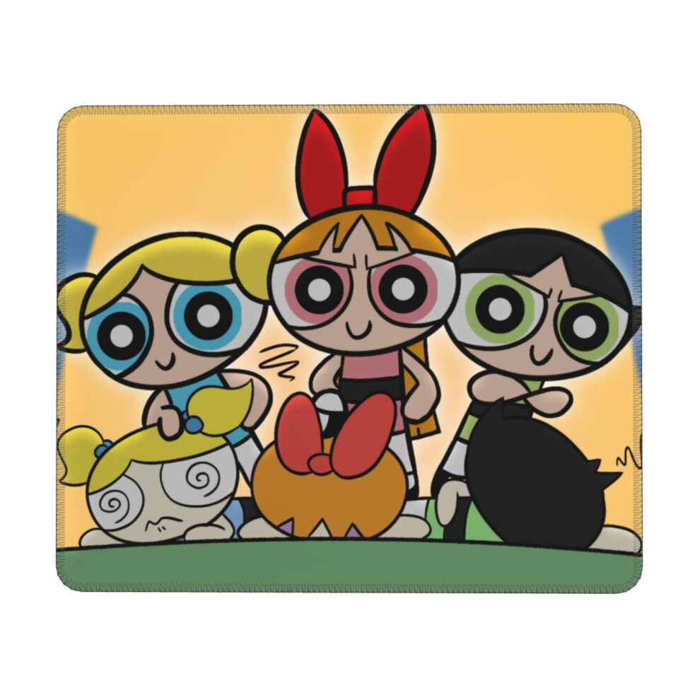 The Powerpuff Girls Rubber Lock Edge Mouse Pad, Office Desk Pad, Writing Pad, Multi Code Game Pad Mouse Pads For Computers Laptop Mouse Mouse Pad 9027700443198
