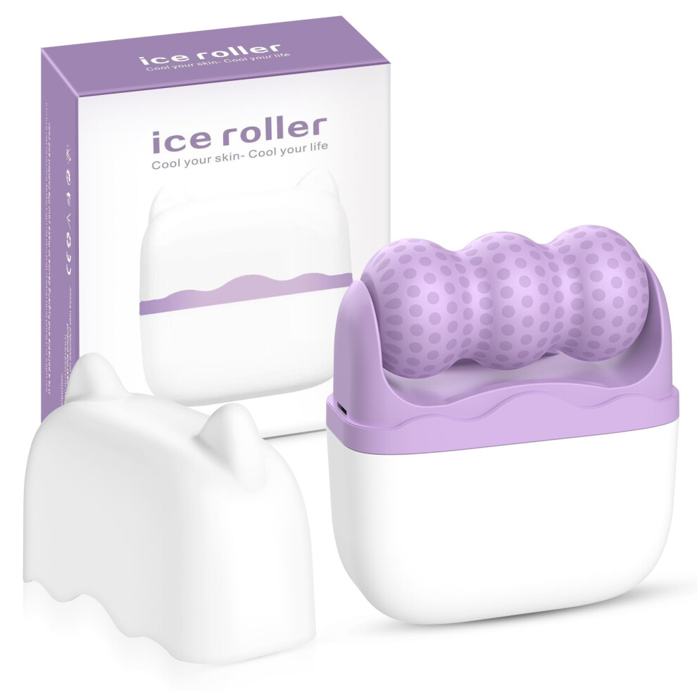 Ice Roller for Face and Eyes 2 in 1 Cooling Face Massager for Puffiness Migraine Relief
