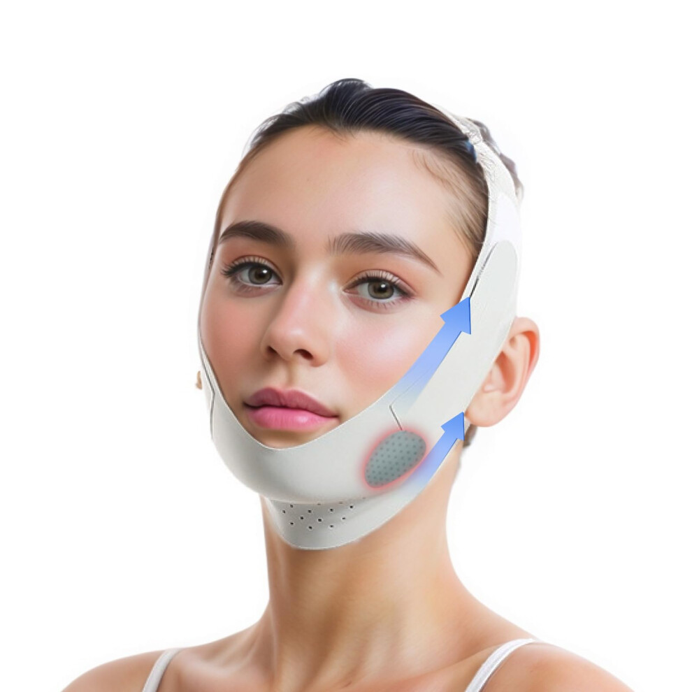 V Line Lifting Mask Double Chin Reducer with Adjustable Fit and Breathable Silk Fabric for Women