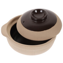 Clay Cooking Pot with Nonstick Surface, Double Handles, Heat Resistant, Small Casserole for Soup