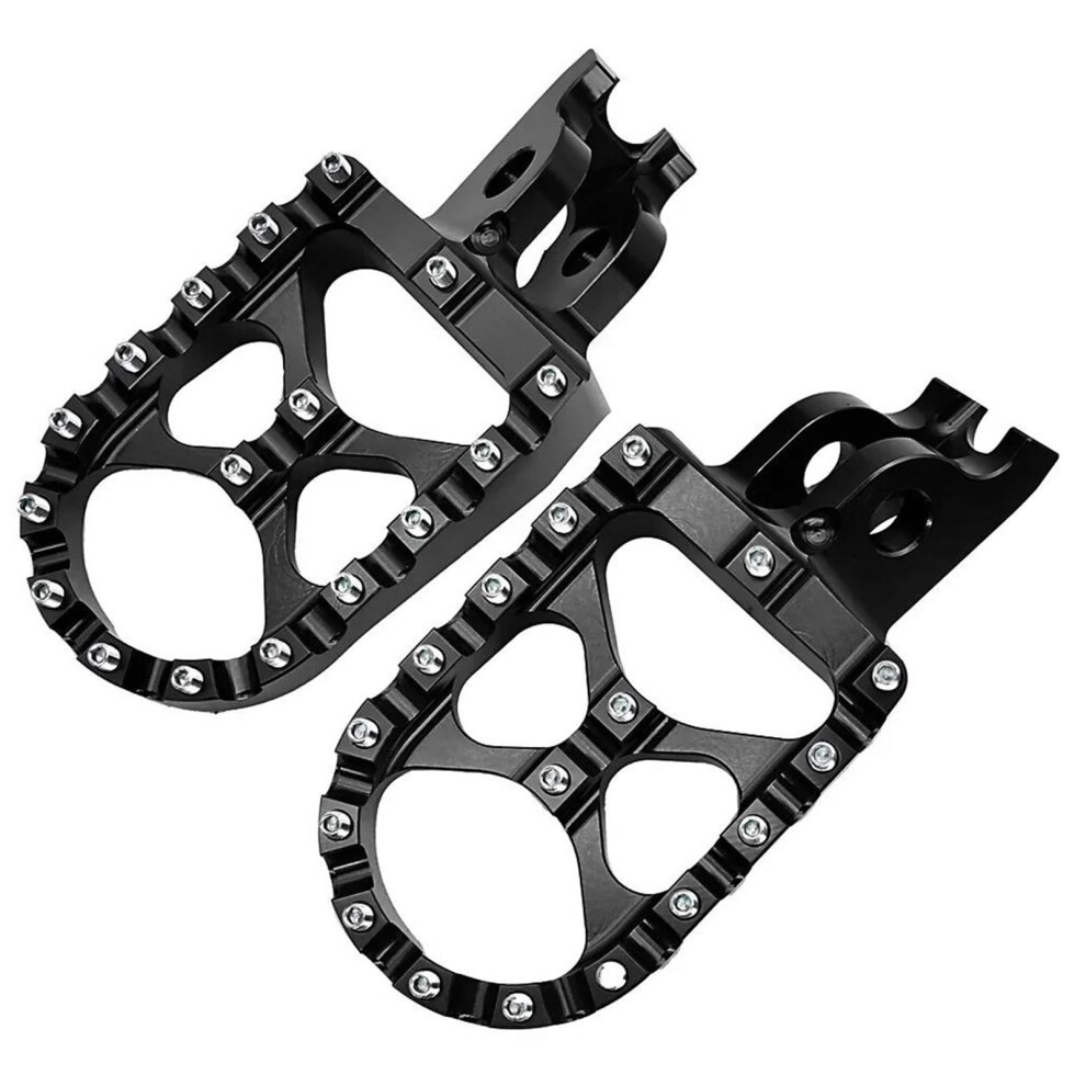 Antiskid Motorcycle Foot Pegs For Honda Crf 250R 450R Aluminum Replacement Black 9455672657495