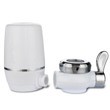 Compact Faucet Water Filter with Washable Element and Adjustable Outlet for Kitchen Sink