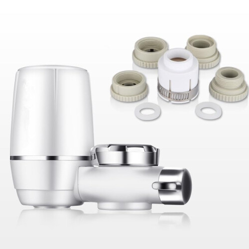 Compact Faucet Water Filter with Washable Element and Adjustable Outlet for Kitchen Sink 1