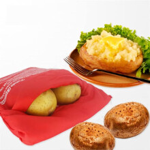 2 PCS Microwave Potato Bag for Potatoes in 4 Minutes, Reusable Cooking Pouch for Vegetables