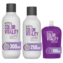 KMS Color Vitality Shampoo 300ml, Conditioner 250ml & Intense Gloss Tr
