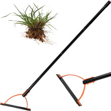 Weed Grass Cutter 60 Inch Manual Weed Whip with DoubleEdge Serrated Blade for Yard and Garden