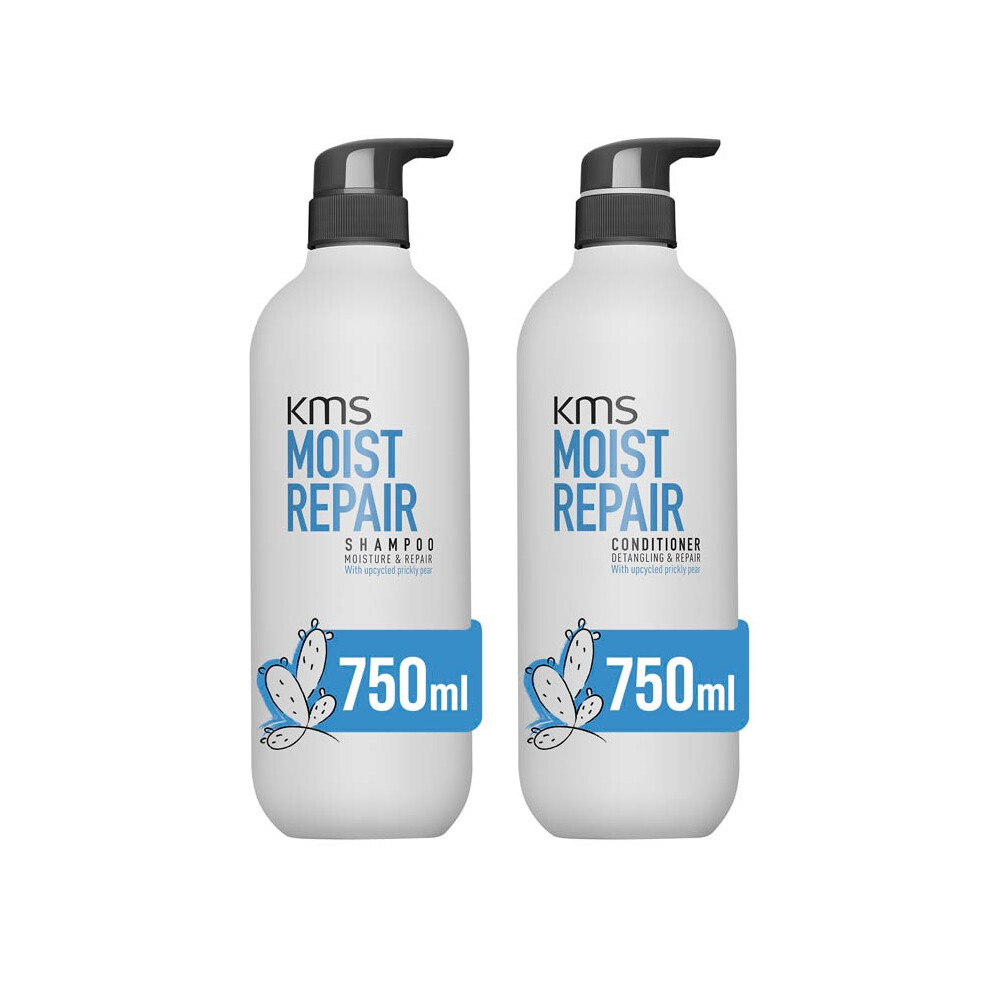 Kms Moist Repair Shampoo 750Ml & Conditioner 750Ml Duo