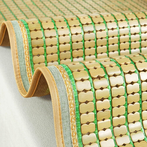 Bamboo Cooling Mat Foldable Breathable Summer Sleeping Pad with Easy Clean AntiSlip Design 1