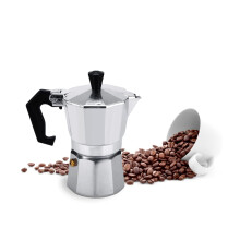 Moka Pot 2 Cup Aluminum Stovetop Espresso Maker, Classic Italian Coffee, Fast 3Min Brewing, Silver