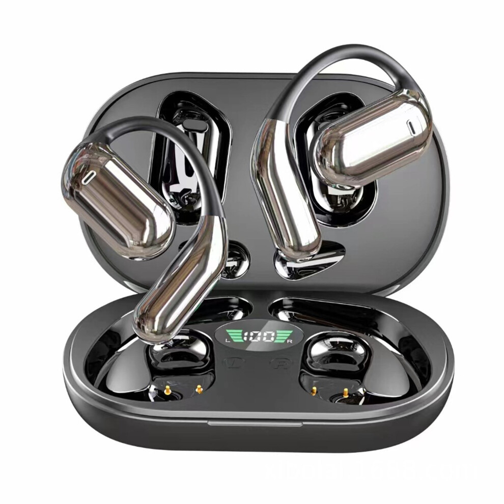Blukids Wireless Earbuds With Earhook, Led Power Display, 75H Playtime, Noise Cancelling, Bt 5.3, Lightweight Over-Ear, Microphone For Ios Android 9377112452043
