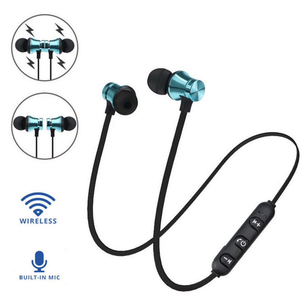 Jacenvly 2024 New Bluetooth Headphones Clearance Bluetooth Stereo Earphone Headset Wireless Magnetic In-Ear Earbuds Headphone Earphones Wired Gray 9377112452036