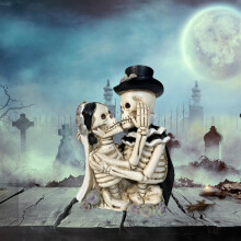 Halloween Savings! Avtoify Skull Resin Ornament, compatible with Halloween decor, for desktop, entryway, living room & bedroom