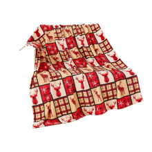 Red Checkered Christmas Deer Pattern Blanket Soft and Comfortable Home Blanket Cover Blanket Birthday Holiday Gift 70X100CM