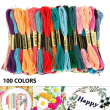 Willstar 100 Colors Cotton DMC Cross Floss Stitch Thread Embroidery Sewing Skeins Multi Colors