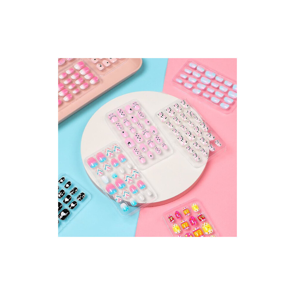 Children's fake nails press on nail nail tips portable artificial removable