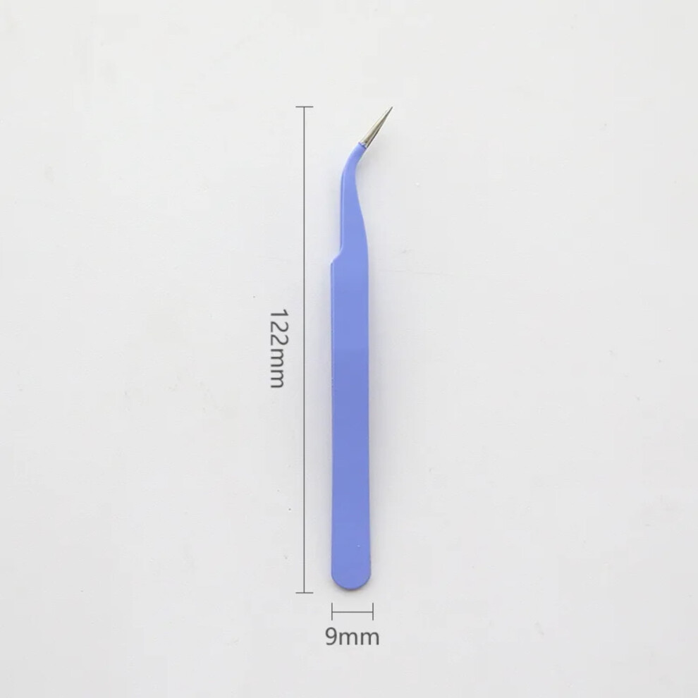 DEKAXID Candy Color Straight Curved Nipper Stainless Steel Tweezers Nail Art Decoration Tools Sequins Beads Rhinestones Picker