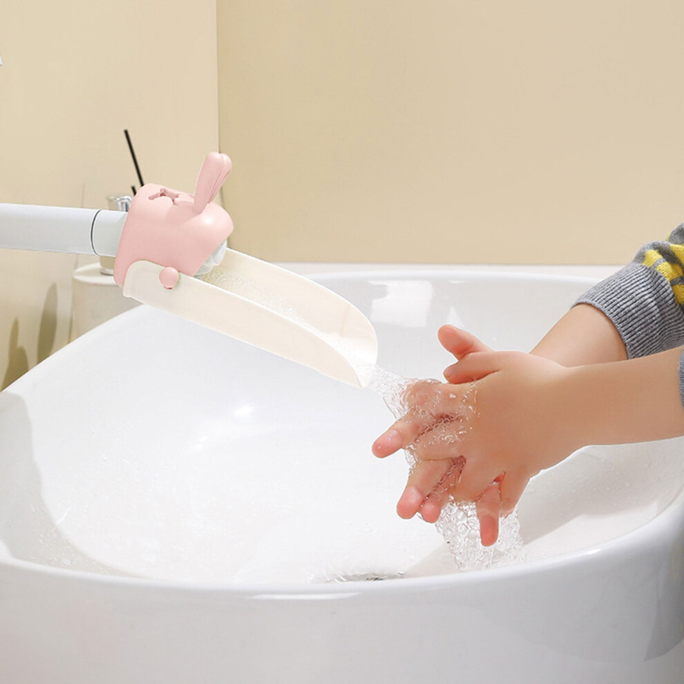 Faucet Extender for Toddlers, Compatible with Most Faucets, Universal Handle Extenders for Kids Hand Washing in Bathroom, Kitchen, Bathtub, Rabbit