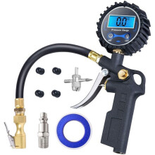 250 PSI High-Precision Digital Tire Inflator with Air Chuck, Compressor Accessories, Rubber Hose & Quick Connect - 0.1 Display Resolution