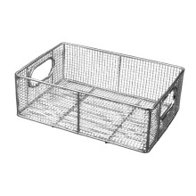Deep Fryer Basket Stainless Steel Mesh for Kitchen and Restaurant Cooking, 35x25x10 cm