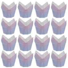 100pcs Greaseproof Tulip Cupcake Liners Gradient Color Muffin Cups HeatResistant Baking Wrappers
