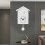 Battery Operated Cuckoo Clock with Pendulum, Adjustable Volume, Modern White Home Decor 3