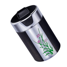 Car Ashtray with Lid and LED Light Smokeless Design Fits Cup Holder with NonSkid Base
