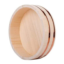 30cm Wooden Sushi Rice Mixing Bowl with Moisture Absorbing Design and Durable Copper Bands