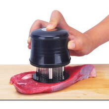 Meat Tenderizer Hammer with 40 Stainless Steel Blades for Steak and Pork, Ergonomic Grip