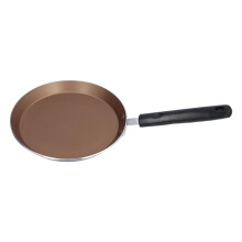 6 Inch Medical Stone Nonstick Frying Pan for Pancakes, Flat Bottom, Induction and Gas Stove, Gold