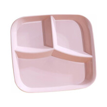 1 Pack 9x9Inch Square Divided Plate, 3 Compartments for Portion Control, Healthy Eating & Bariatric Diet, Reusable Dish for Dinner, Salad, Dessert