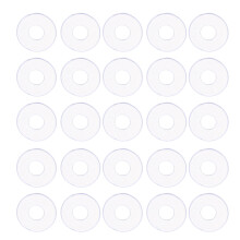 50 Flat Round Washer Clear Washers for Shower Door Handle Thickness Gasket Ring Standard Tool Fasteners