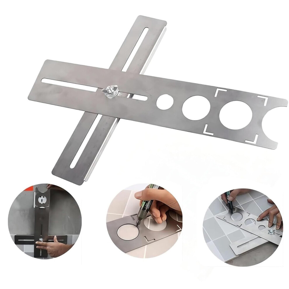 Xubond Wen Measuring Tools Stainless Ceramic Tile Hole Locator Punching Tool Adjustable Tools 9027700449954